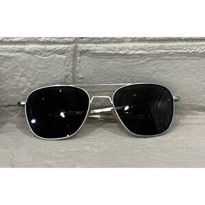 Randolph Aviator Matte Chrome Sunglasses Prescription